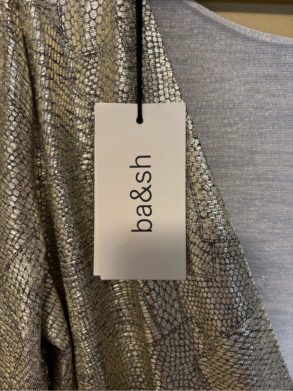 ba&sh Silver Metallic Ralina Mini Dress - Picture 3 of 4